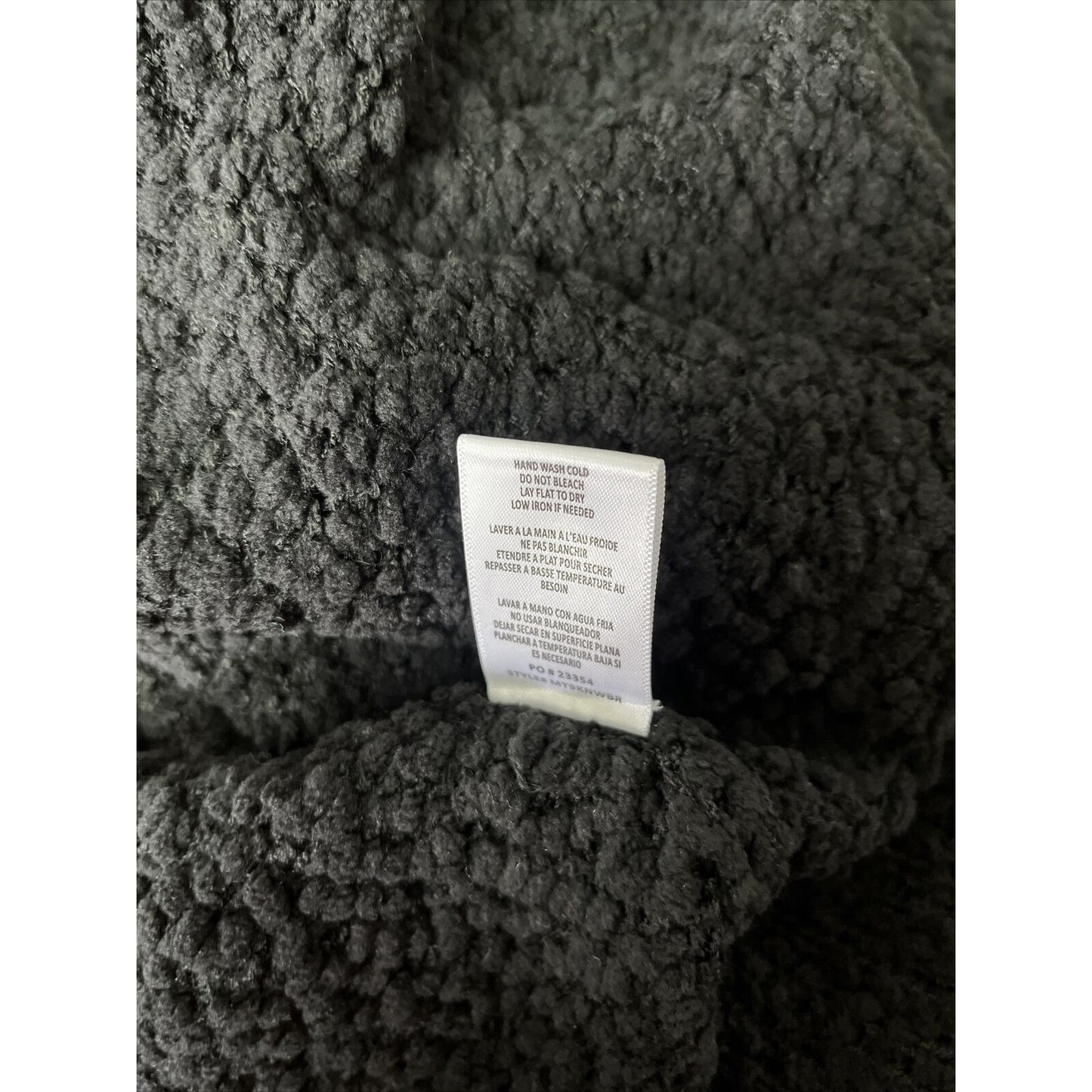 Bobeau Women’s Popcorn Knit Turtleneck Sweater Pullover Black Large NWT