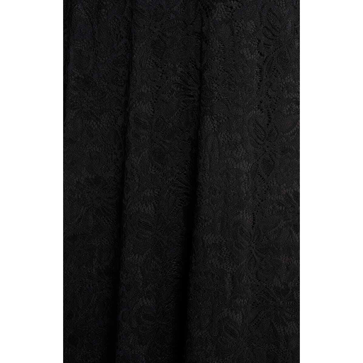 $228 Kiyonna Black Lace Leona Gown Elbow Sleeve Maxi Dress 1X Women's NWT
