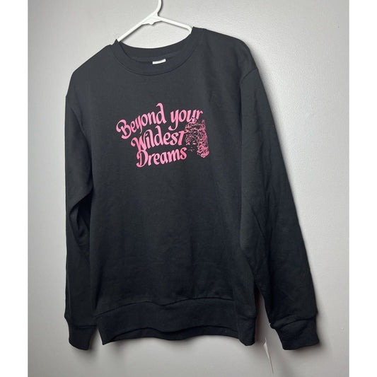 Designs Untitled Womens Sweatshirt Black Pink Beyond Your Wildest Dreams S New