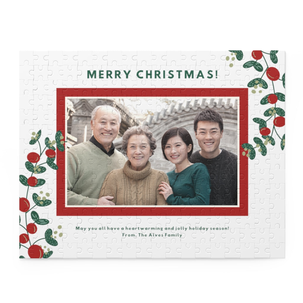 Family picture custom Merry Christmas Personalized Puzzle Photo Gift