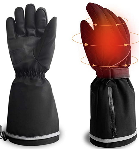 Winter Heated Gloves for Men Women, Waterproof Battery Heating Outdoor Cycling L