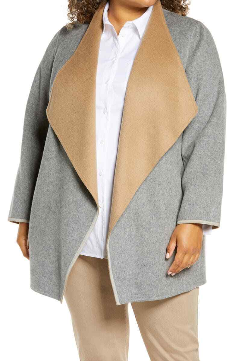 Lafayette 148 New York Plus 2X Reversible Andover Wool & Cashmere-Blend Jacket