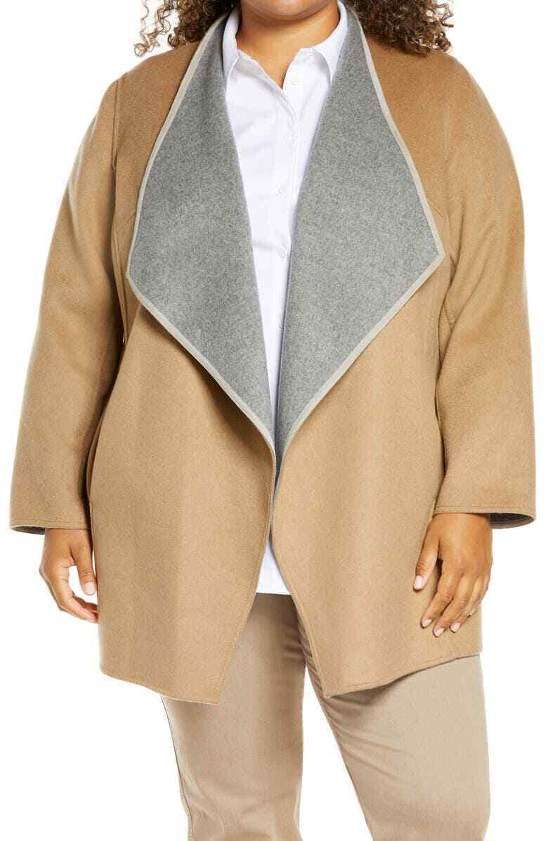 Lafayette 148 New York Plus 2X Reversible Andover Wool & Cashmere-Blend Jacket