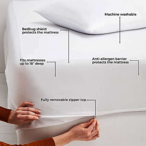 Sleep Safe Premium Full Mattress Protector in White