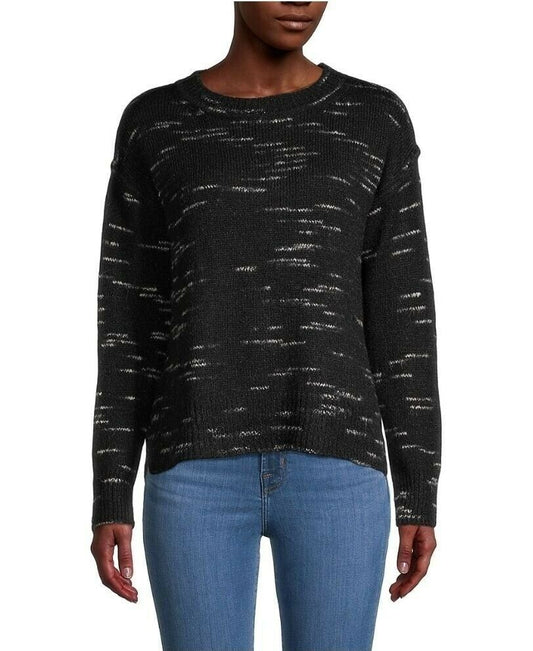 Max Studio Women's Crewneck Long-Sleeve Sweater - Black - M