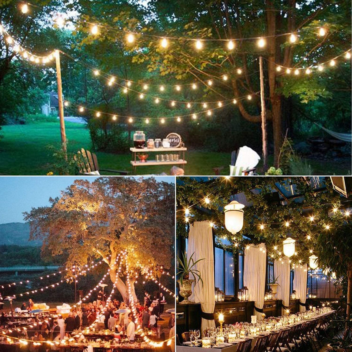 Aldricx® Outdoor String Lights Waterproof Connectable Hanging Lights