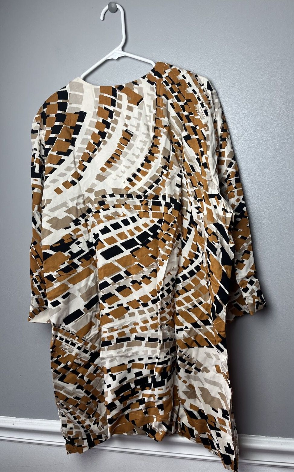 Dennis Basso Printed Woven Caftan with Embellishment Spice Size XL