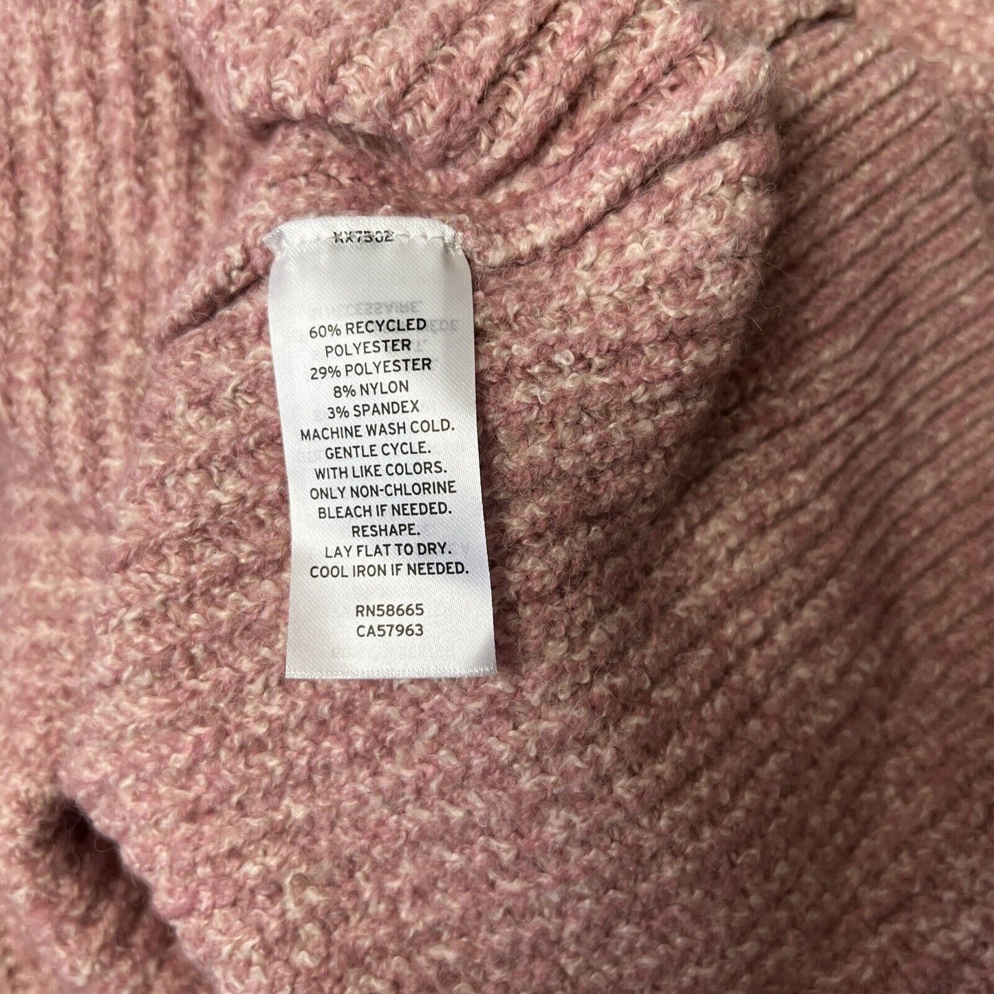 BP Nordstrom Plaited Stitch Recycled Blend Crewneck Sweater Size Medium Pink