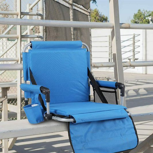 Portable Bleacher Stadium Chair Seat Cushion With Back
