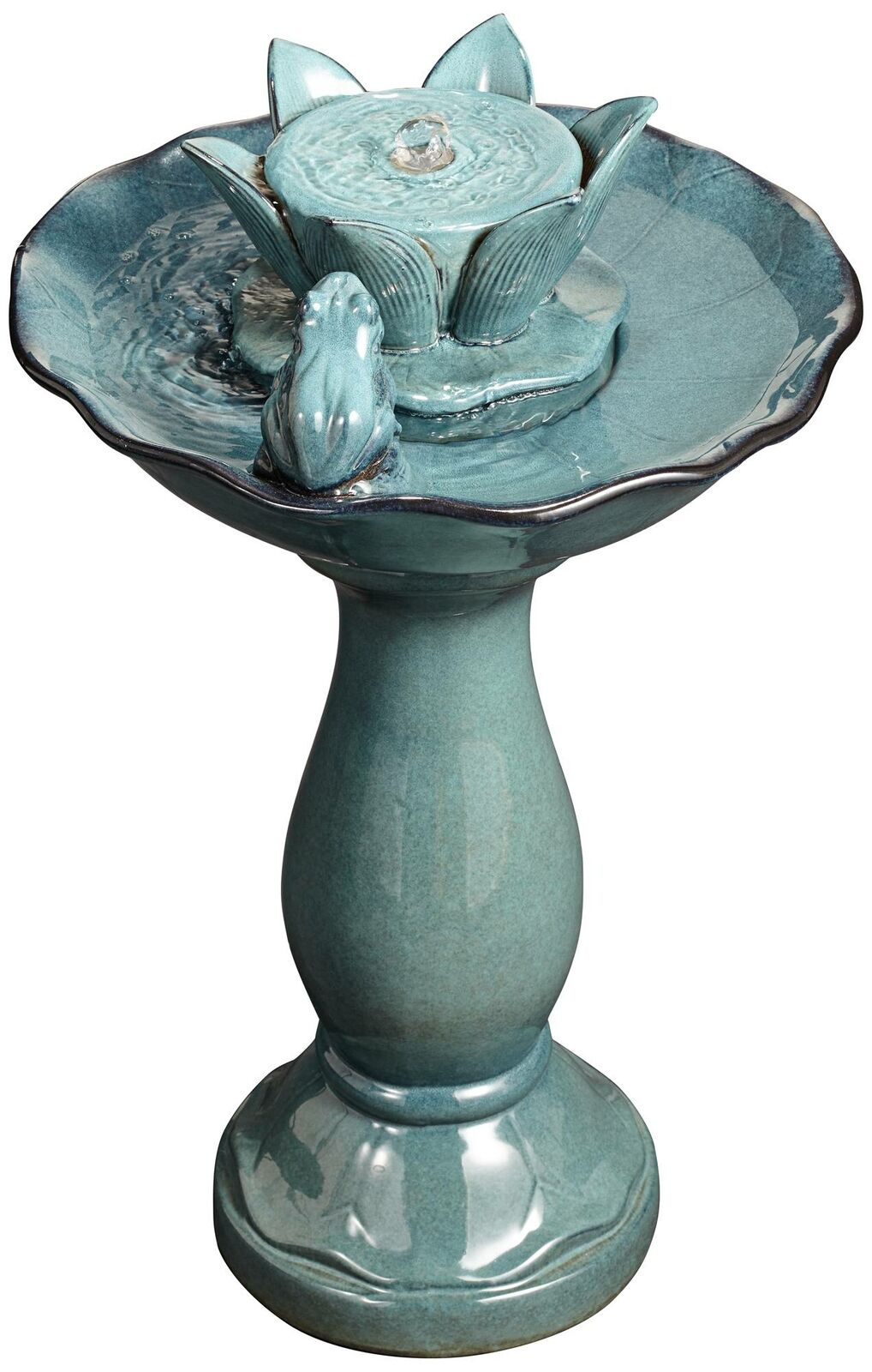 Intricate Outdoor Garden Bird Bath Water Fountain