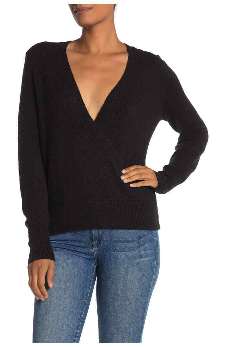 Madewell Women's Faux Wrap Pullover Sweater, X-Small
