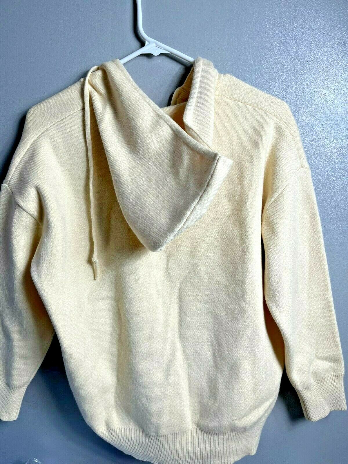 COTTON EMPORIUM WOMEN'S Ivory Open Cardigan Long Sleeve Size XS