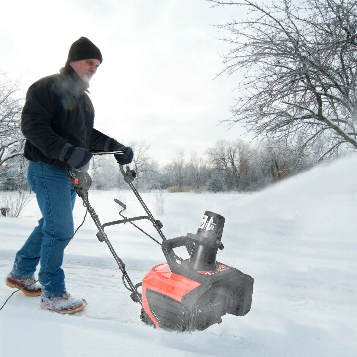 Powerful Corded Electric Snow Shovel Blower 120V