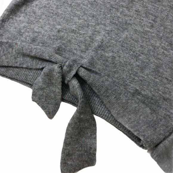Wayf Mock Neck Tie Waist Sweater Gray Size XL