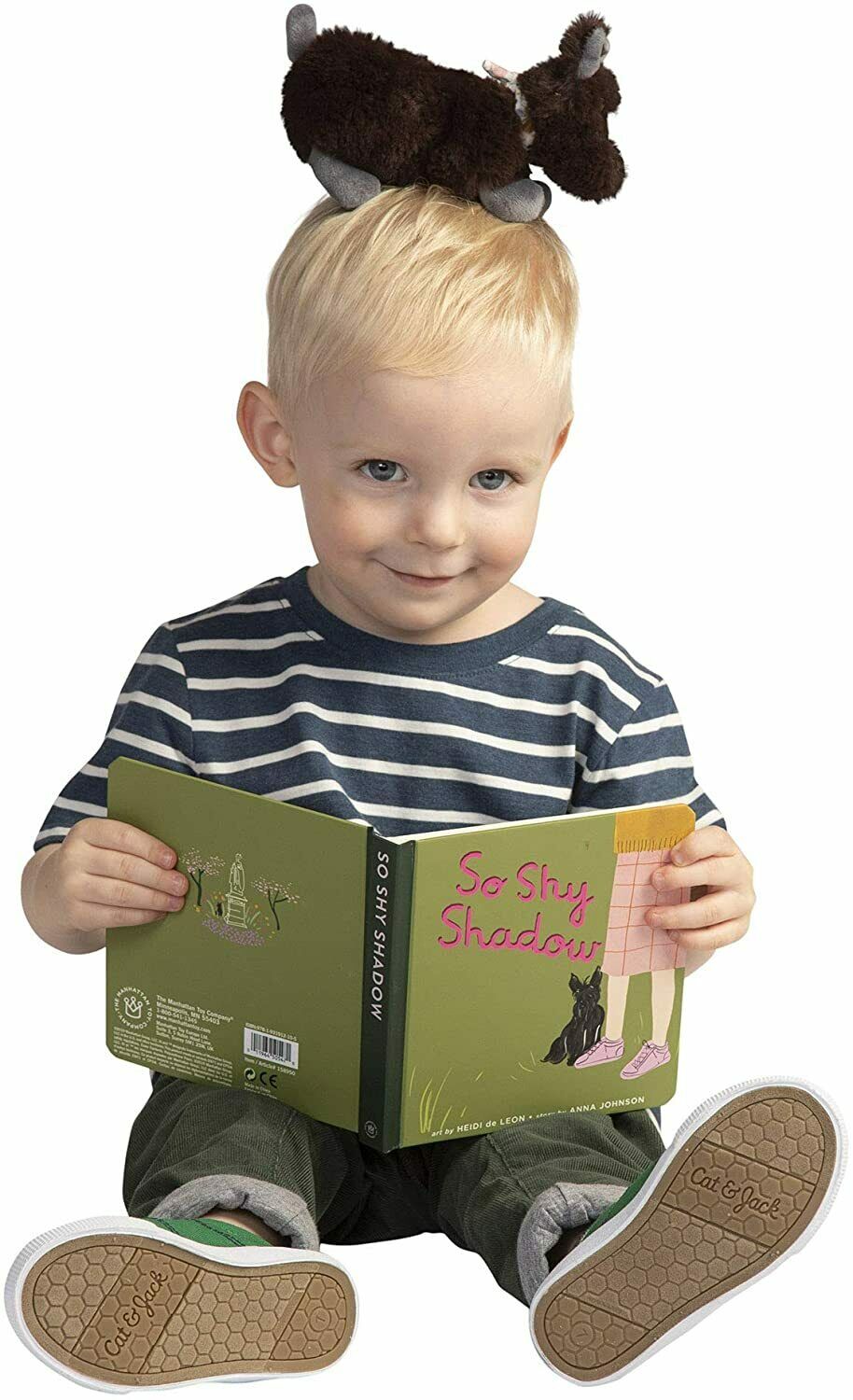 Manhattan Toy So Shy Shadow Baby and Toddler Board Book + Stuffed Animal Dog