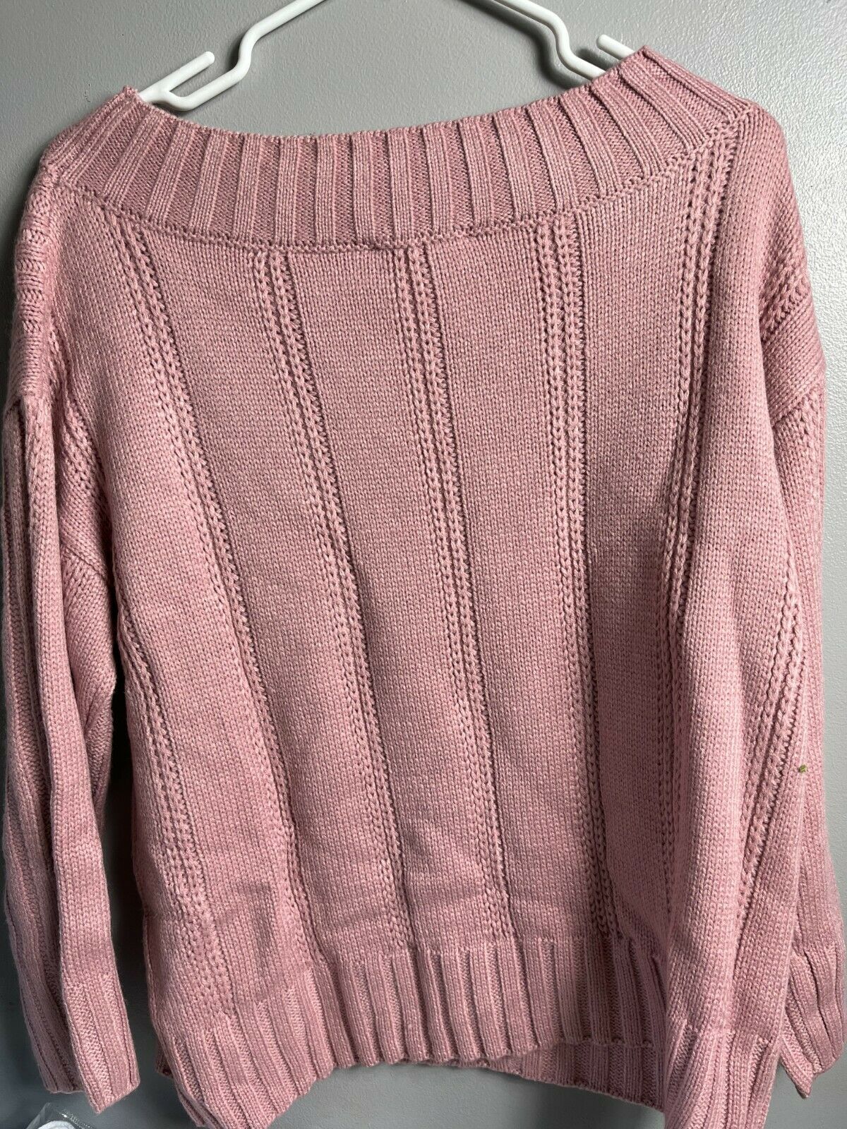 BB Dakota X Steve Madden Womens Small Pink Cable Knit Mock Neck Sweater