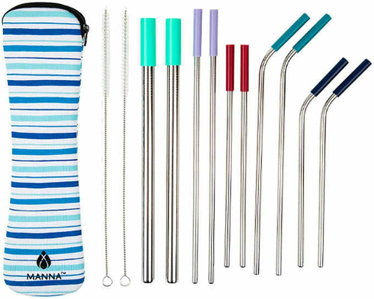 MANNA Stainless Steel Reusable Straws for The Whole Family - Easy Shopping Center