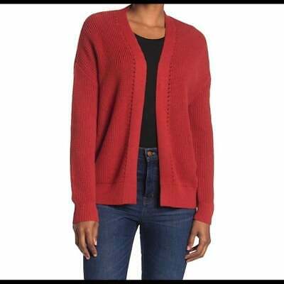 Abound Knit Cardigan In Color Red Persimmon Size M
