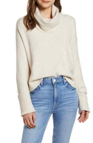 Chelsea28 Women's Beige Oatmeal Light Heather Cowl Neck Pullover Sweater, XXL