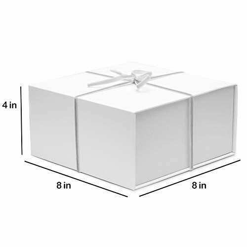 3-Piece Your Gatherings White/Grey Collapsible Gift Box with Magnetic Closure