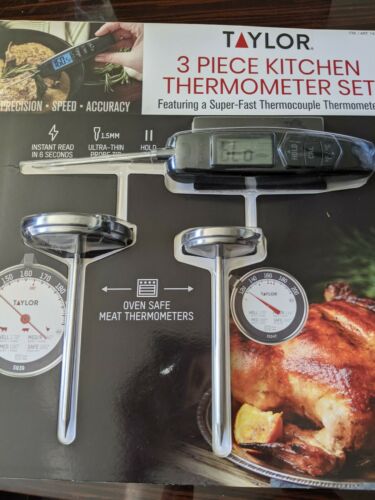  TAYLOR 3-Piece Kitchen Thermometer Set. Featuring Super Fast Thermocouple
