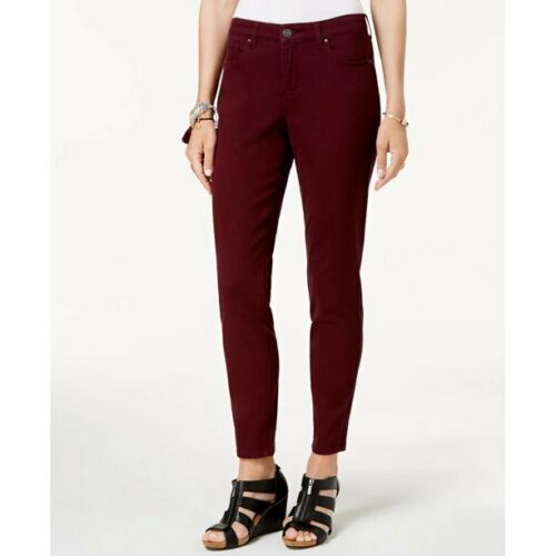 Style & Co. Women's Petite Ponte-Knit Skinny Pants, Berry Jam, 4P