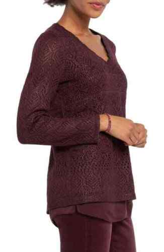 Nic+Zoe Women's Winter Berry Shine on Pullover Sweater, Size PM