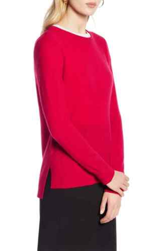Halogen Women's Crewneck High-Low Cashmere Pullover Sweater, XXL