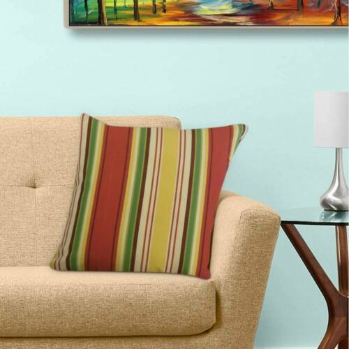 Phomello Sunset Striped Throw Pillow Covers Cushion Case - Square - 18 x 18