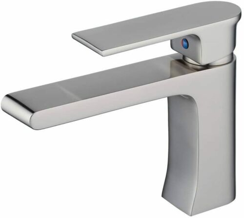 Beelee Bathroom Faucet for undermounted Vanity Sink, Single Handle, one Nickel