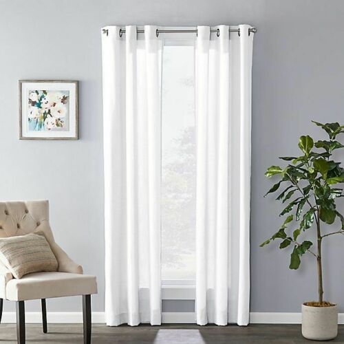 Sunsafe Raine Grommet Window Curtain Panel in White