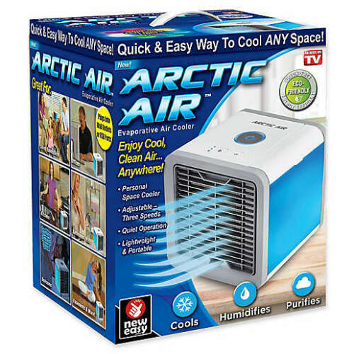 Arctic Air Evaporative Air Cooler in White/Blue