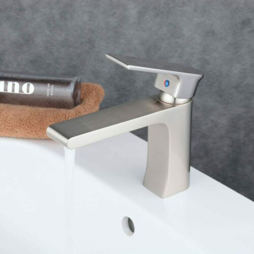Beelee Bathroom Faucet for undermounted Vanity Sink, Single Handle, one Nickel
