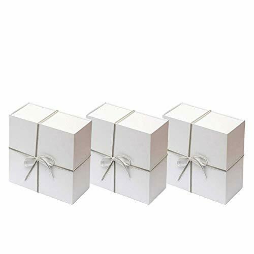 3-Piece Your Gatherings White/Grey Collapsible Gift Box with Magnetic Closure