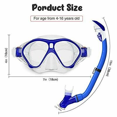 Tongtai Kids Snorkel SetSnorkel Gear for Kids Diving Mask & Foldable Dry Snorkel