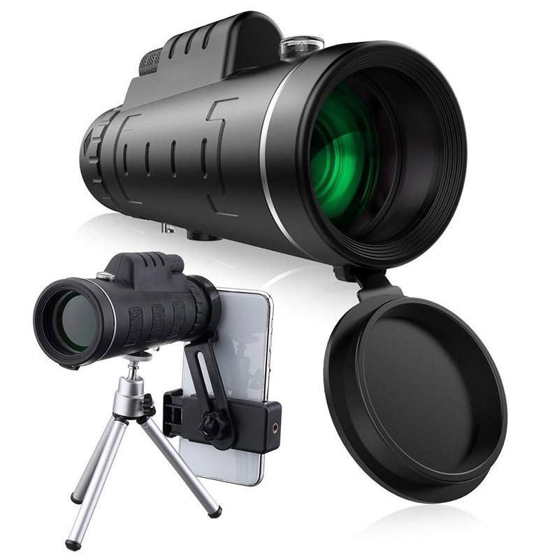 Aldricx® 40X60 Monocular Telescope with Smartphone Holder & Tripod