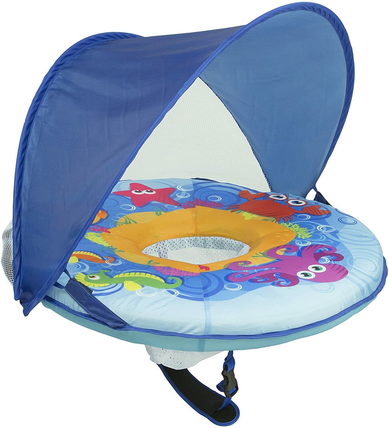 Swim School Self-Inflating Baby Float with Adjustable Canopy - 6-24 Months