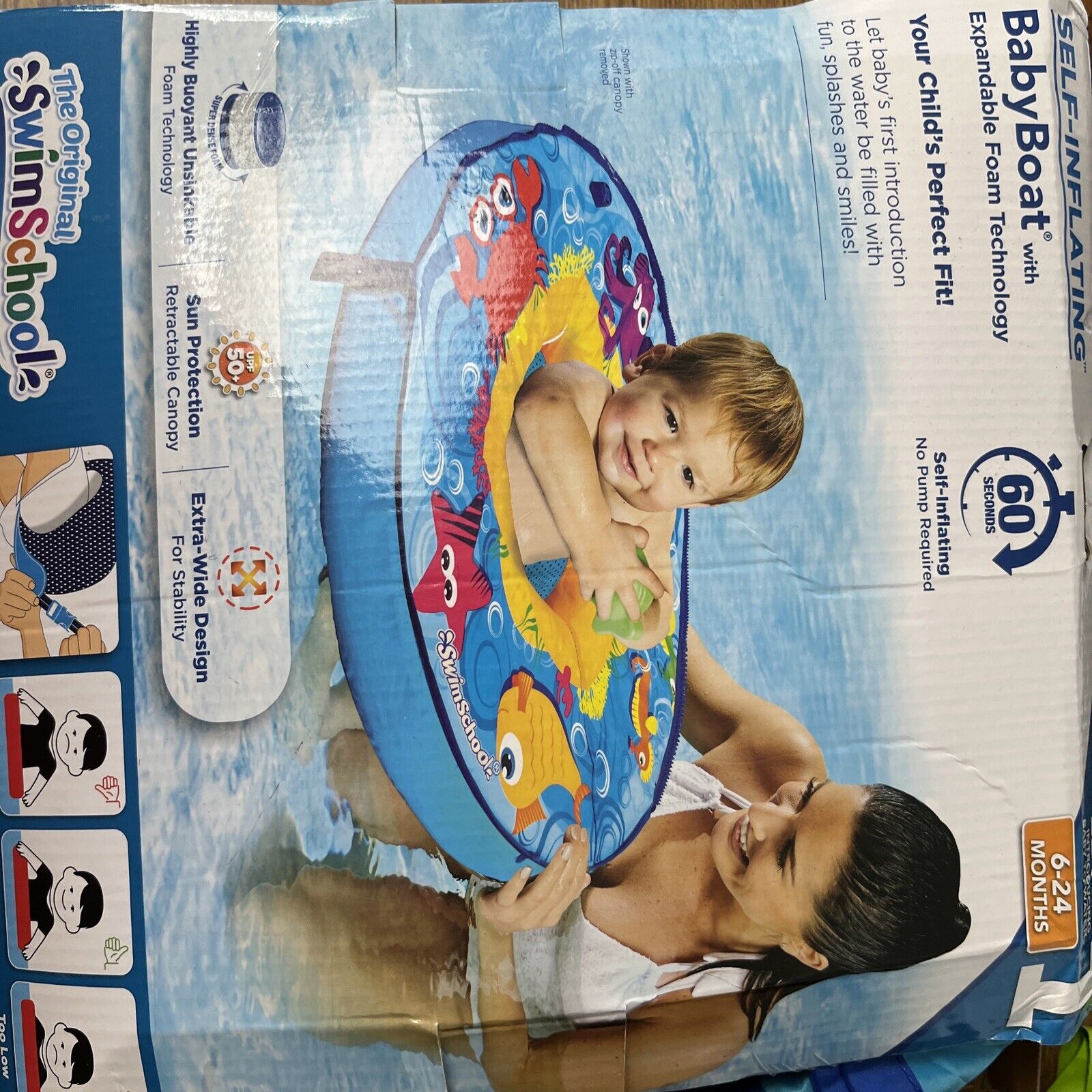 Swim school self sales inflating baby boat