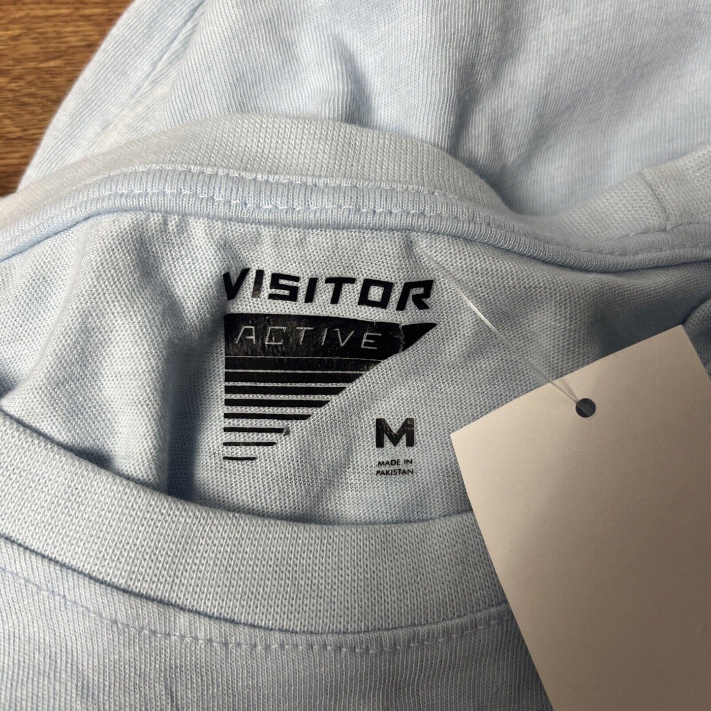 Visitor Men's Blue Crew Neck Short Sleeves Chest Pocket Pullover T Shirt Size M