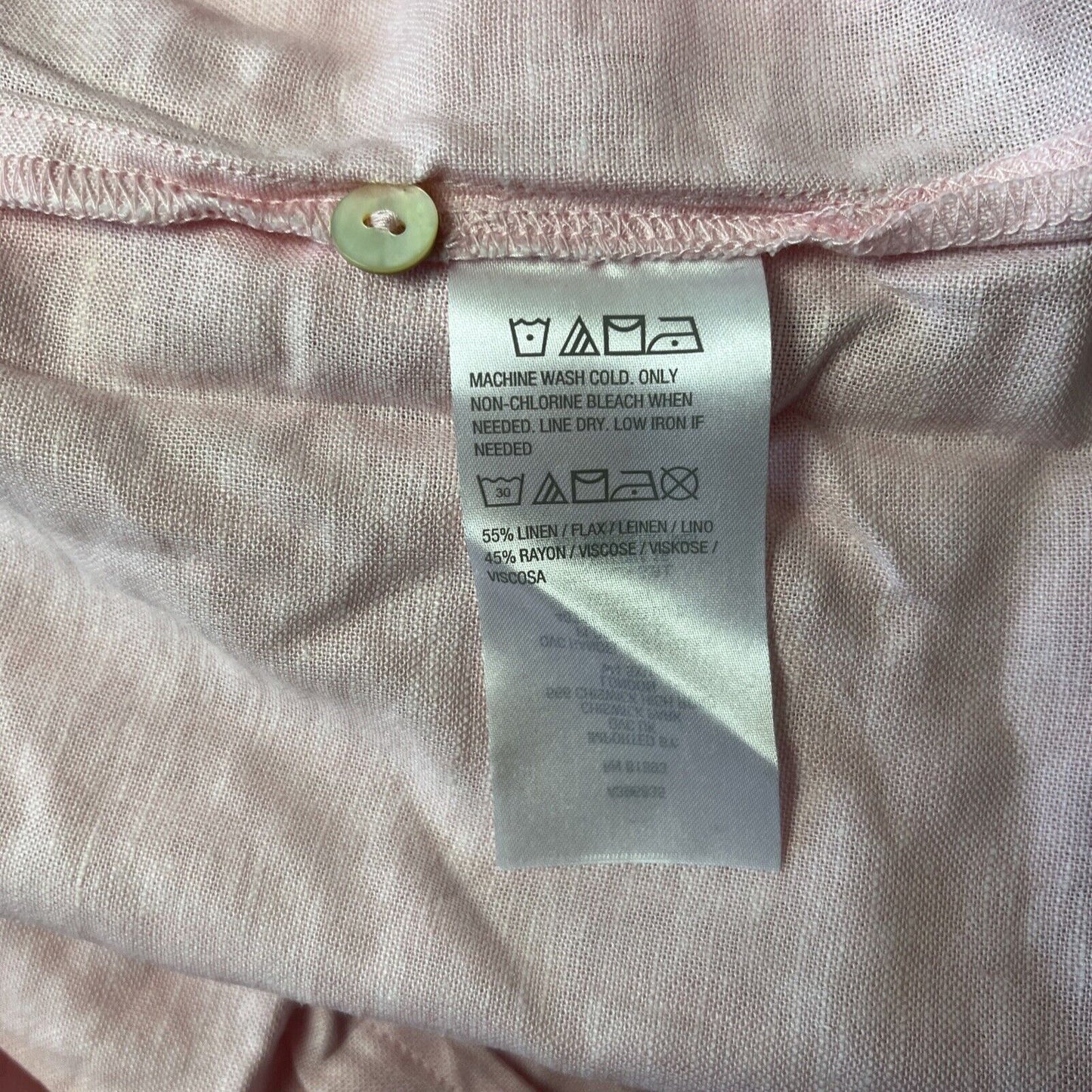 Susan Graver Regular Easy Linen Blend Cross-Dyed Tunic (Pink, Large) A396835