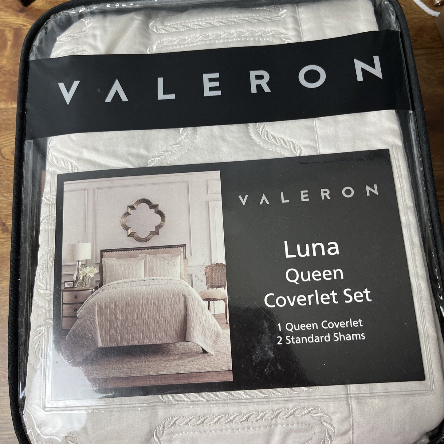 Valeron Luna 3-Piece Queen Coverlet Set in Grey